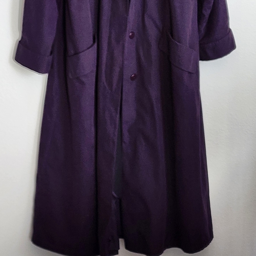 Gallery Deep Purple Button Up Removable Lining Fu… - image 3